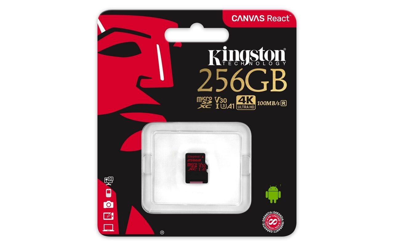 Kingston карта памяти microsdxc canvas react plus 128 гб mlpmr2 128gb