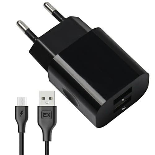 Сетевое ЗУ/Exployd/micro USB/3.1A/2.1А+1А/2хUSB/чёрный/Classic/EX-Z-464